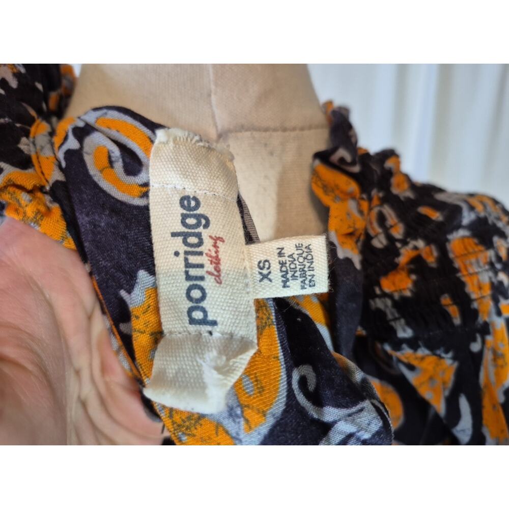 Anthropologie Porridge Isabel Orange Floral Mini Dress XS - Picture 10 of 10
